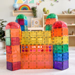 Rainbow dome castle build in playroom 