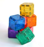 Small square 36 piece magnetic tile pack stacked as cubes